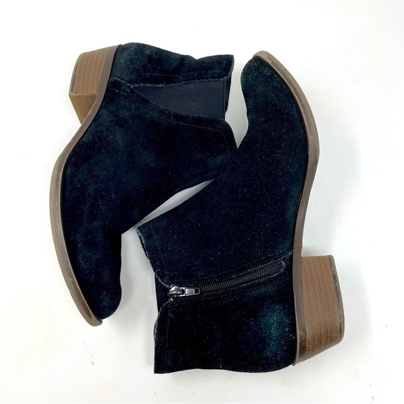 Kensie Black Leather Ankle Boots – Side Zip, Almond Toe, Size 9 - Picture 3 of 10